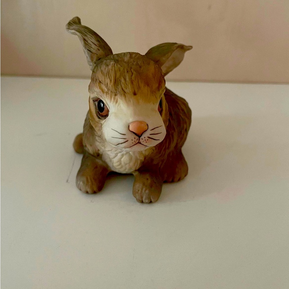 Vintage Boehm Porcelain Figurine Rabbit At Rest, retired